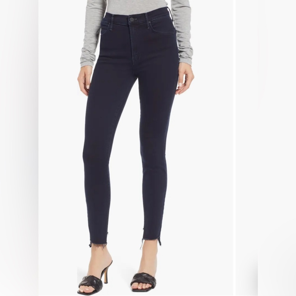 MOTHER The‎ Stunner Zip Two Step Fray Ankle Jeans Holding Hands USA MADE Size 26